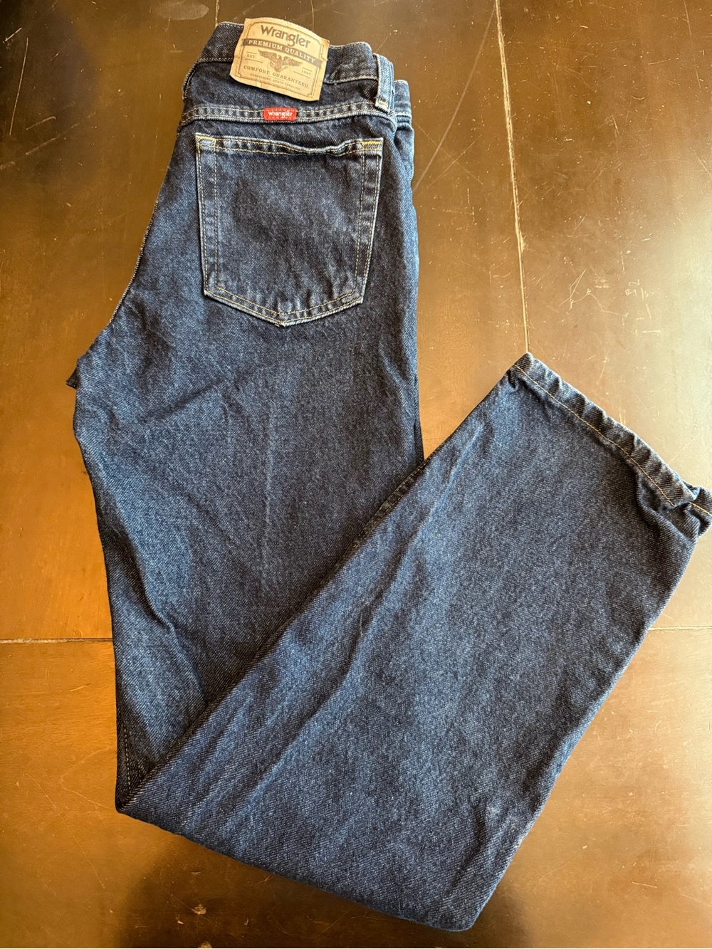 Wrangler Men’s Dark Blue Relaxed Fit Jeans